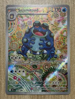 Pokemon Black Bolt English Seismitoad #105/086 Illustration Rare - Image 1