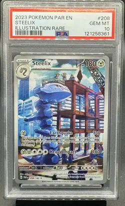 2023 Pokemon Paradox Rift Steelix 208/182 Illustration Rare - PSA 10 - Gem Mint - Image 1