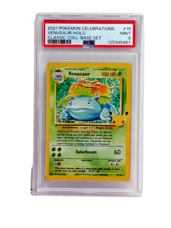 Graded PSA 9 2021 Pokemon Celebrations Venusaur-Holo Classic Coll-Base Set # 15 - Image 1