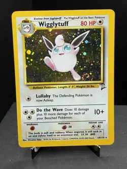 Pokemon TCG WOTC Base Set 2 Wigglytuff 19/130 Holo Rare SWIRL LP - Image 1