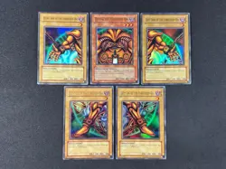 Yugioh Complete 2002 LOB Exodia the Forbidden One Set MP/HP 120 121 122 123 124 - Image 1