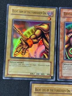 Yugioh Complete 2002 LOB Exodia the Forbidden One Set MP/HP 120 121 122 123 124 - Image 2
