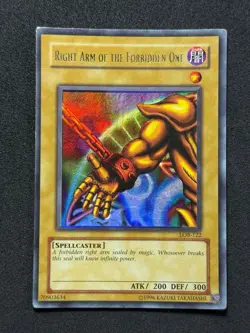 Yugioh Right Arm of the Forbidden One LOB-122 UR Foil Shift 2002 Original MP - Image 2