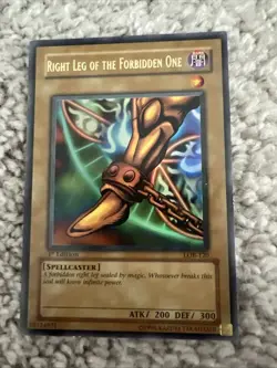Exodia Right Leg Of The Forbidden One 1st Edition LOB-120 LP YGO TCG - Image 1