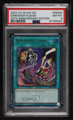 Dimension Fusion YuGiOh Legendary Collection 25th Anniversary PSA 8 - Image 1