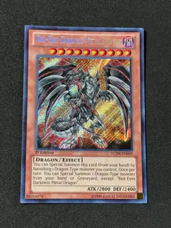 Yugioh Red-Eyes Darkness Dragon LCJW-EN050 1st Edition Secret Rare NM - Image 1
