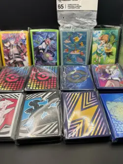 Assorted Pokemon TCG Card Sleeves - Lot of 12 Sealed Packs (65 Sleeves/pk) - NEW - Image 1