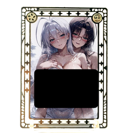 Goddess Story: 2 Waifus Spicy Metal Anime Waifu CCG Card - Image 1