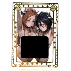 Goddess Story: Orihime & Rukia (Damaged) Spicy Metal Anime Waifu CCG Card - Image 1
