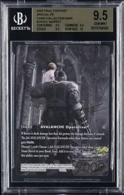 2023 FINAL FANTASY SPECIAL PR CARD COLLECTION NOIR #14121L BARRET BGS 9.5 - Image 1