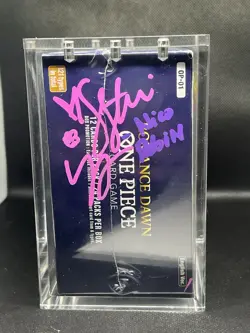 Signed Auto One Piece Card Game Op01 Romance Dawn Booster Box Blue Bottom Sealed - Image 4