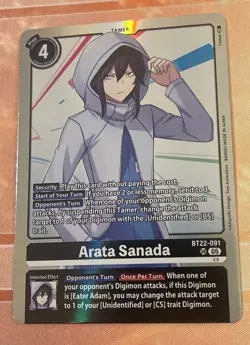 Digimon Card Game Arata Sanada BT22-091 SR Cyber Eden - Image 1