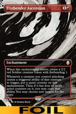 1x - Firebender Ascension - FOIL BORDERLESS - Avatar: The Last Airbender MTG - Image 1