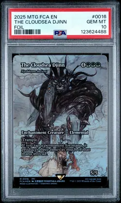 4488 The Cloudsea Djinn 2025 MTG Final Fantasy FCA #0016 Foil PSA 10 - Image 1
