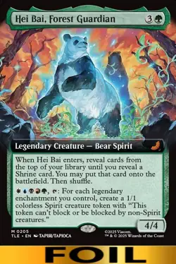 1x - Hei Bai, Forest Guardian - FOIL EXTENDED ART - Avatar: Eternal - NM MTG - Image 1