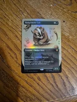 Mtg Badgermole Cub Foil Boarderless Avatar The Last Airbender - Image 1