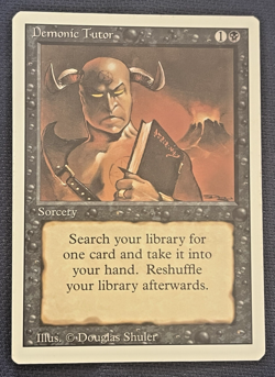 MTG REVISED DEMONIC TUTOR NEAR MINT FREE SHIPPING - Image 1