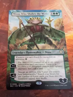 MTG - Nissa, Who Shakes The World Borderless Imagine Critters - Bloomburrow - Image 3