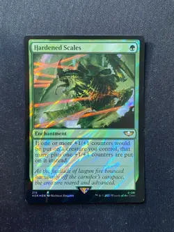 Hardened Scales (SURGE FOIL) - Warhammer 40k Magic the Gathering - Image 1