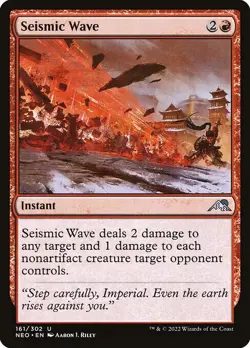 NM Foil Seismic Wave, MTG, Kamigawa Neon Dynasty, Magic the Gathering, 161 - Image 1