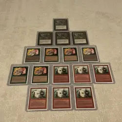 Sixteen 1994 - 97 Magic The Gathering Rare MTG Cards Sleeve Protected Elves TCG - Image 1