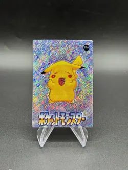 Pikachu Silly Holo Pokemon Vintage Pocket Monsters Vending Prism Sticker - Image 1