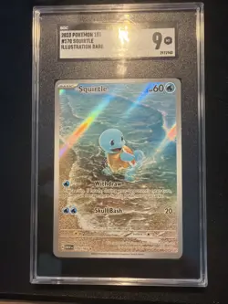 2023 POKEMON MEW EN-151 ILLUSTRATION RARE #170 SQUIRTLE SCG 9 - Image 3