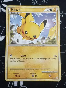 Pokemon TCG Pikachu 61/90 HGSS Undaunted Regular NM - Image 1