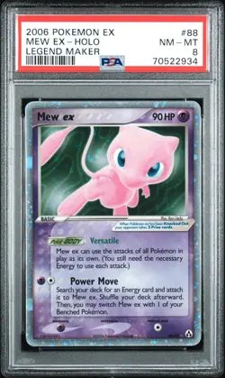 PSA 8 - Mew ex 88/92 - 2006 Pokemon EX: Legend Maker - Image 1
