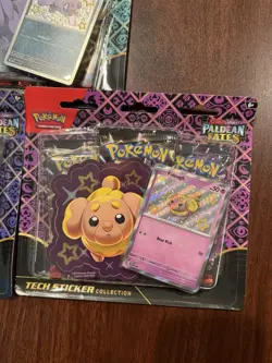 LOT OF 3 Pokemon TCG Paldean Fates Tech Sticker Collection Blister Pack Set NEW! - Image 4