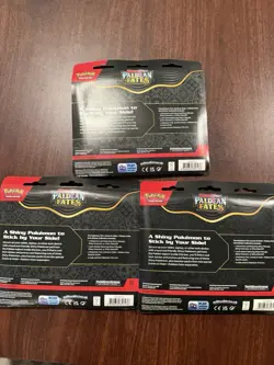 LOT OF 3 Pokemon TCG Paldean Fates Tech Sticker Collection Blister Pack Set NEW! - Image 5