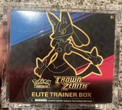 CROWN ZENITH ETB ELITE TRAINER BOX NEW SEALED 2023 POKEMON SWORD & SHIELD PROMO - Image 1