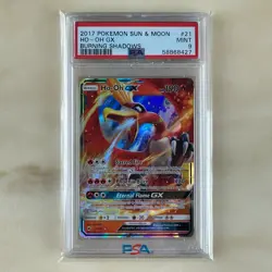 PSA 9 - 2017 Pokemon Sun & Moon | Ho-Oh GX | Burning Shadows #21 - Image 1