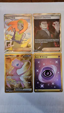 Pokemon 151 Lot Giovanni's Charisma Daisys Help Mew And Basic Energy Hyper Rare - Image 1
