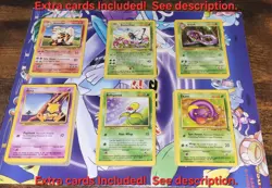 Pokemon Complete Base Set Jungle Fossil Commons And Uncommons NM-LP w Trainers - Image 1