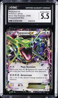 2015 POKEMON BLACK STAR PROMOS RAYQUAZA-EX BOX #XY66 RAYQUAZA EX CGC 5.5 - Image 1