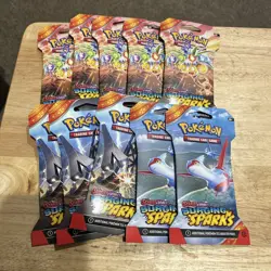 Pokemon Surging Sparks - Sleeved Booster Pack -LOT of 10- New - Image 1