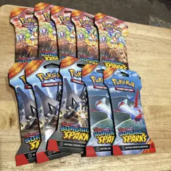 Pokemon Surging Sparks - Sleeved Booster Pack -LOT of 10- New - Image 2