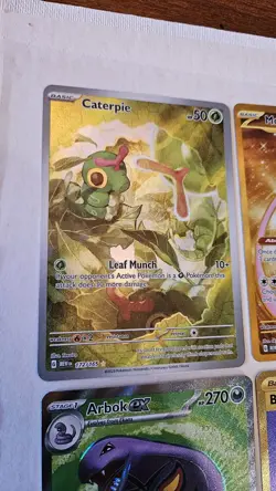 Pokemon 151 Lot Of 4 Caterpie Illustration Rare Mew And Basic Energy Hyper Rare - Image 5