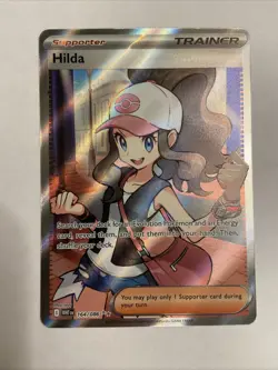 Hilda 164/086 Full Art Ultra Rare SV: White Flare Pokemon TCG Trainer Card - Image 1