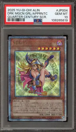 Yu-Gi-Oh! Dark Magician Girl Apprentice Japanese Quarter Century SCR. PSA 10 - Image 1