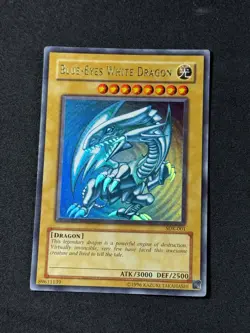 Yugioh Blue-Eyes White Dragon SDK-001 Ultra Rare Played - Image 2