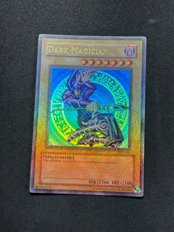 Yugioh Dark Magician SDY-006 Ultra Rare FULL HOLO BLEED Played - Image 1