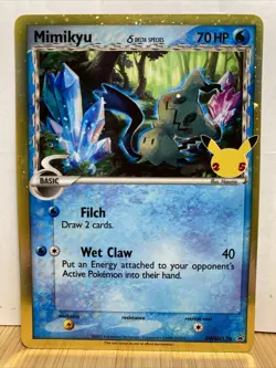 Pokemon Celebrations Mimikyu Promo Card Rare SWSH136 - Image 1