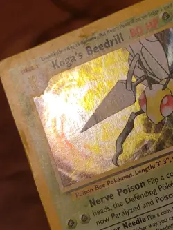 2000 Pokemon Card Holo Koga's Beedrill 9/132 Gym Heroes WOTC RARE MP - Image 3