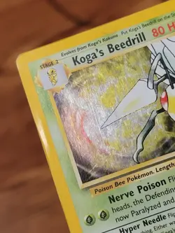 2000 Pokemon Card Holo Koga's Beedrill 9/132 Gym Heroes WOTC RARE MP - Image 4