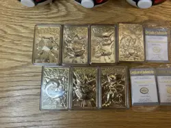 (7) 1999 Pokemon 23K Gold Plated Trading Cards. Mewtwo Charizard - Image 2