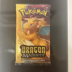 Pokemon TCG Dragon Majesty Booster Pack New Factory Sealed 10 Game Cards - Image 1