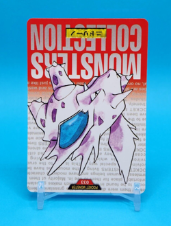 Pokemon Card Japanese - Nidorino No. 033 - Bandai Carddass - Red - Image 2
