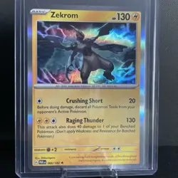 Pokemon Zekrom Holo Card 66/182 Paradox Rift Series NM - Image 1